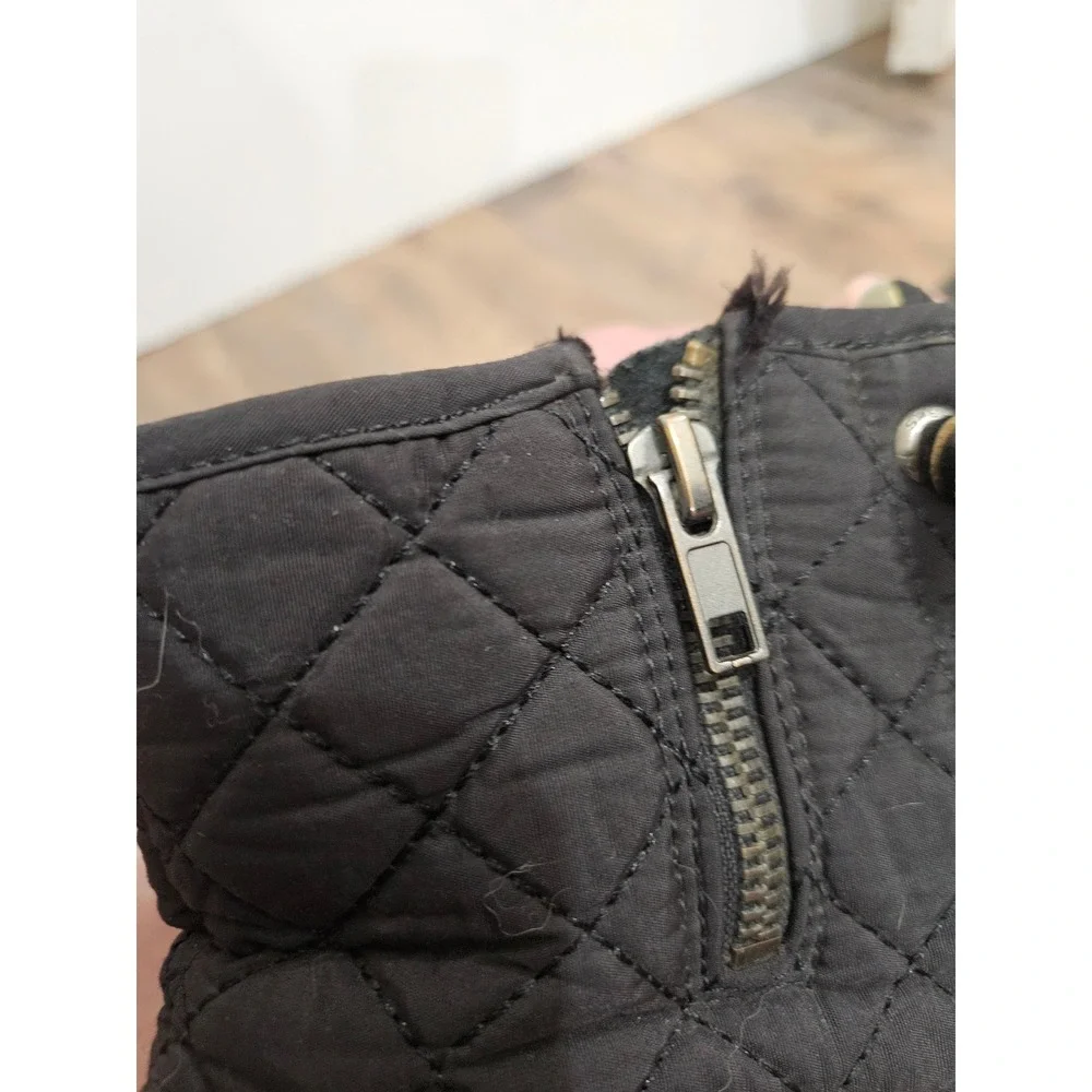 Sperry Saltwater Quilted Duck Boots Black STS94063 Women 7M Waterproof